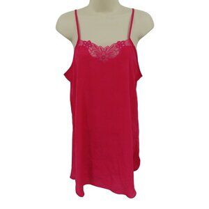 Jayre California Womens Medium Pink Floral Flower Lace Nightie Nightgown Dress